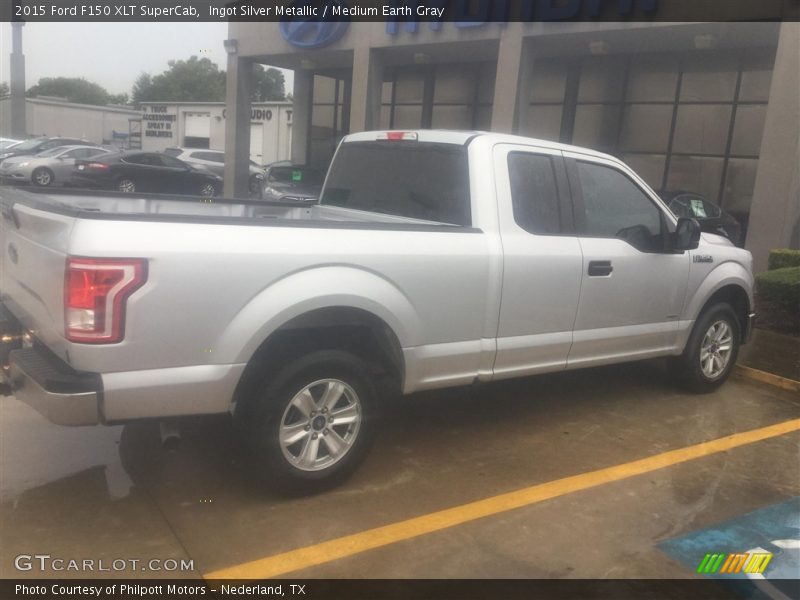 Ingot Silver Metallic / Medium Earth Gray 2015 Ford F150 XLT SuperCab