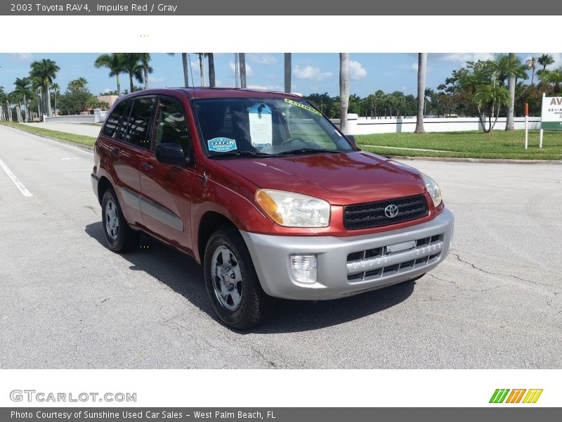 Impulse Red / Gray 2003 Toyota RAV4