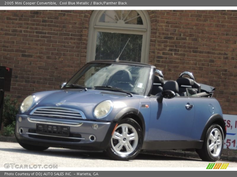 Cool Blue Metallic / Black/Panther Black 2005 Mini Cooper Convertible