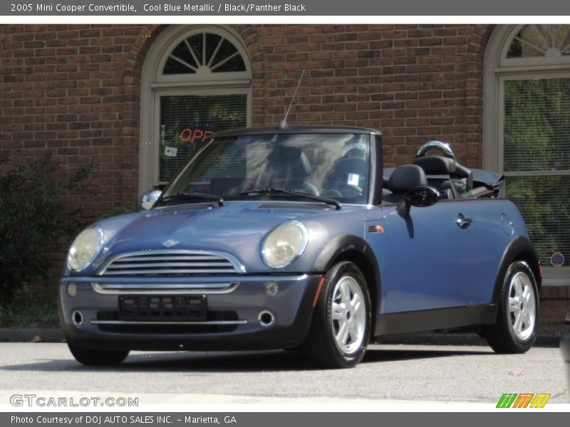 Cool Blue Metallic / Black/Panther Black 2005 Mini Cooper Convertible
