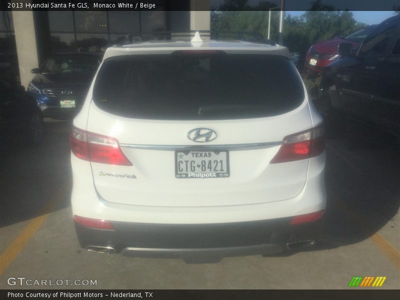 Monaco White / Beige 2013 Hyundai Santa Fe GLS