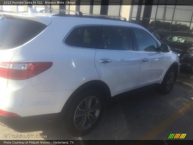 Monaco White / Beige 2013 Hyundai Santa Fe GLS