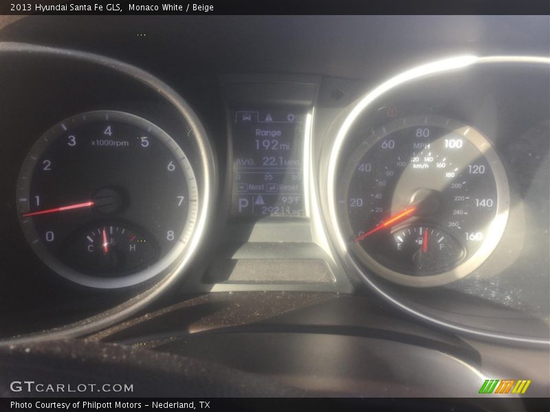 Monaco White / Beige 2013 Hyundai Santa Fe GLS