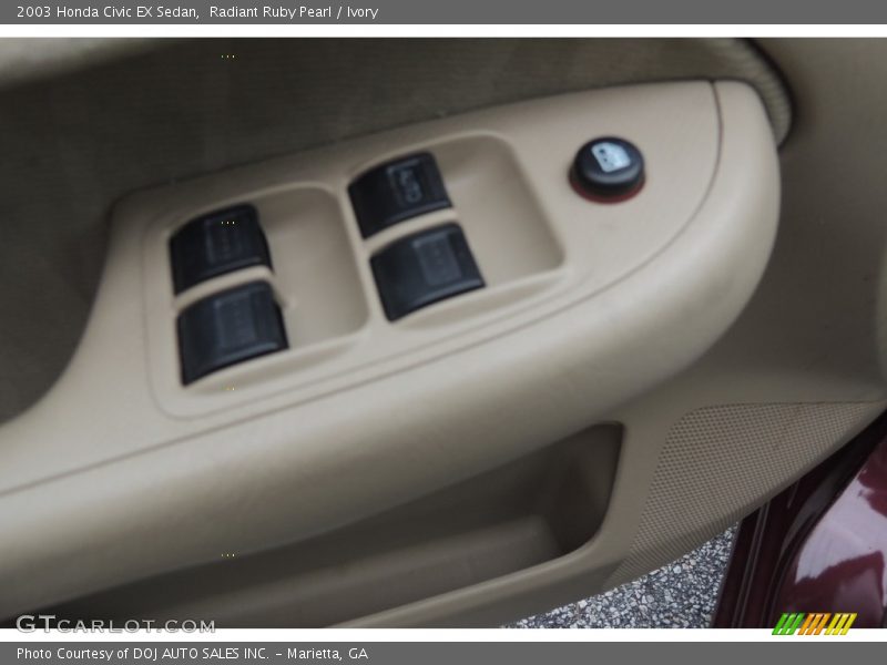 Radiant Ruby Pearl / Ivory 2003 Honda Civic EX Sedan