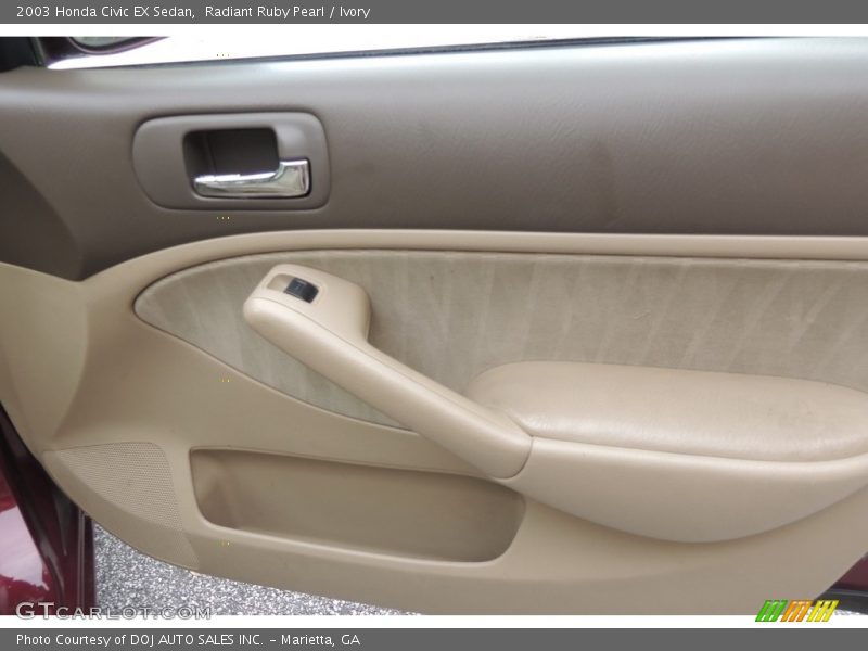 Radiant Ruby Pearl / Ivory 2003 Honda Civic EX Sedan