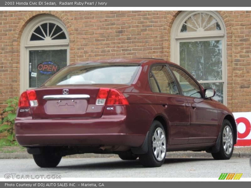 Radiant Ruby Pearl / Ivory 2003 Honda Civic EX Sedan