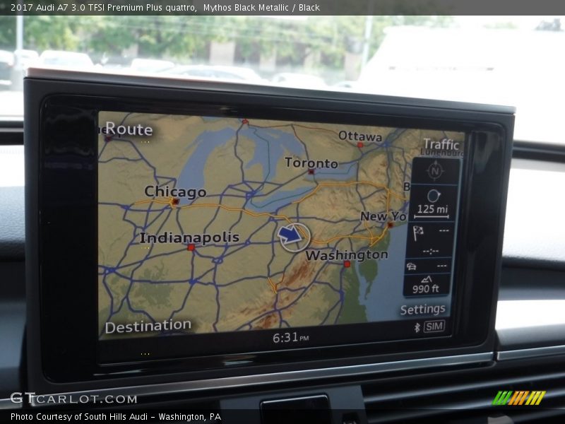 Mythos Black Metallic / Black 2017 Audi A7 3.0 TFSI Premium Plus quattro