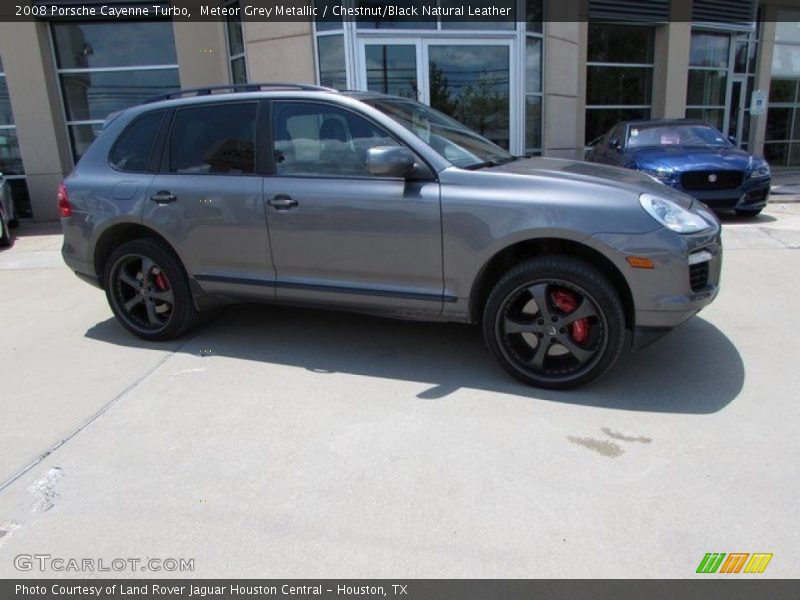 Meteor Grey Metallic / Chestnut/Black Natural Leather 2008 Porsche Cayenne Turbo