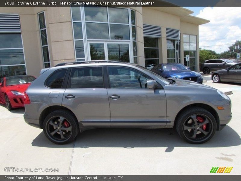 Meteor Grey Metallic / Chestnut/Black Natural Leather 2008 Porsche Cayenne Turbo