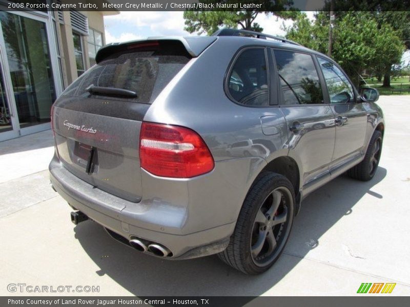 Meteor Grey Metallic / Chestnut/Black Natural Leather 2008 Porsche Cayenne Turbo