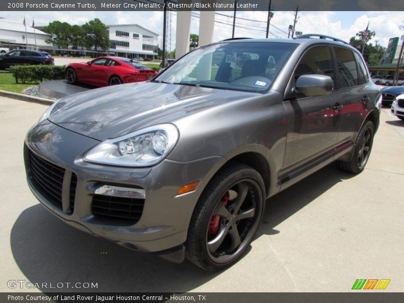 Meteor Grey Metallic / Chestnut/Black Natural Leather 2008 Porsche Cayenne Turbo