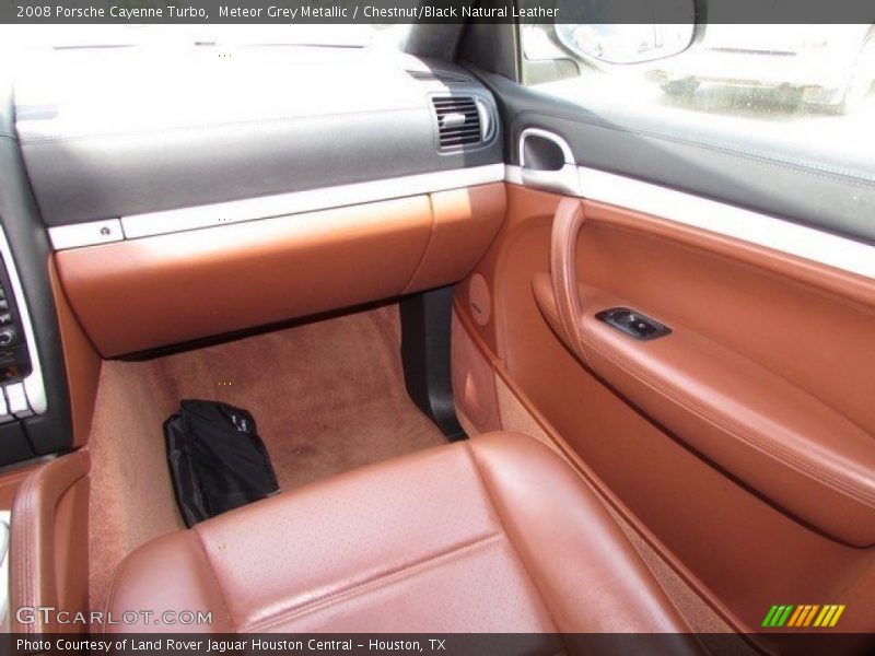 Meteor Grey Metallic / Chestnut/Black Natural Leather 2008 Porsche Cayenne Turbo