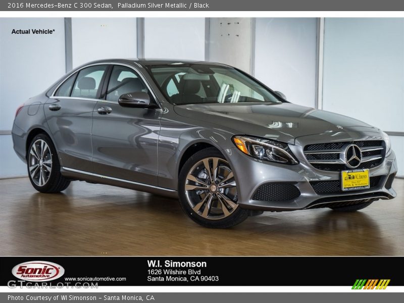 Palladium Silver Metallic / Black 2016 Mercedes-Benz C 300 Sedan