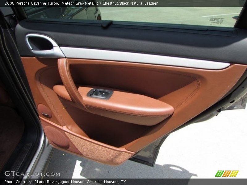 Meteor Grey Metallic / Chestnut/Black Natural Leather 2008 Porsche Cayenne Turbo