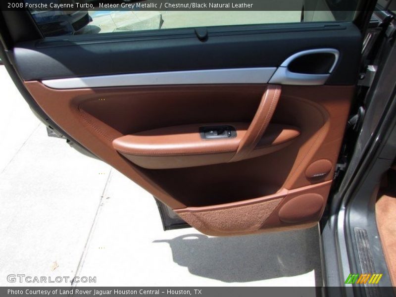 Meteor Grey Metallic / Chestnut/Black Natural Leather 2008 Porsche Cayenne Turbo