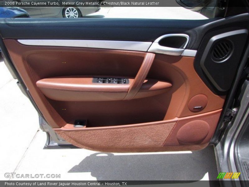 Meteor Grey Metallic / Chestnut/Black Natural Leather 2008 Porsche Cayenne Turbo
