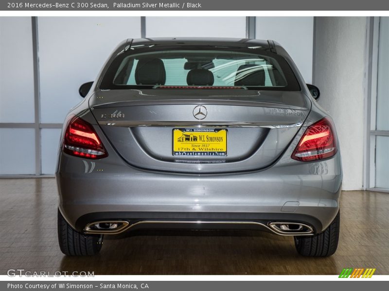 Palladium Silver Metallic / Black 2016 Mercedes-Benz C 300 Sedan