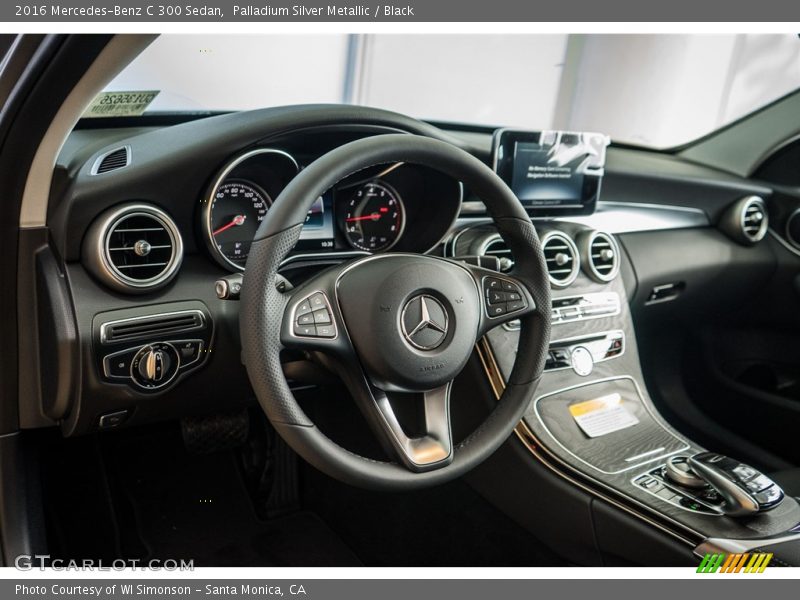Palladium Silver Metallic / Black 2016 Mercedes-Benz C 300 Sedan