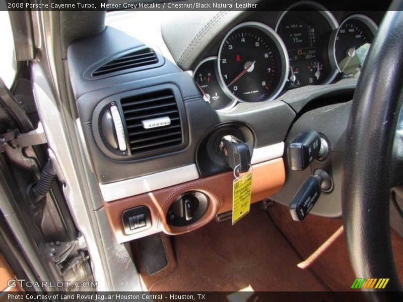 Meteor Grey Metallic / Chestnut/Black Natural Leather 2008 Porsche Cayenne Turbo