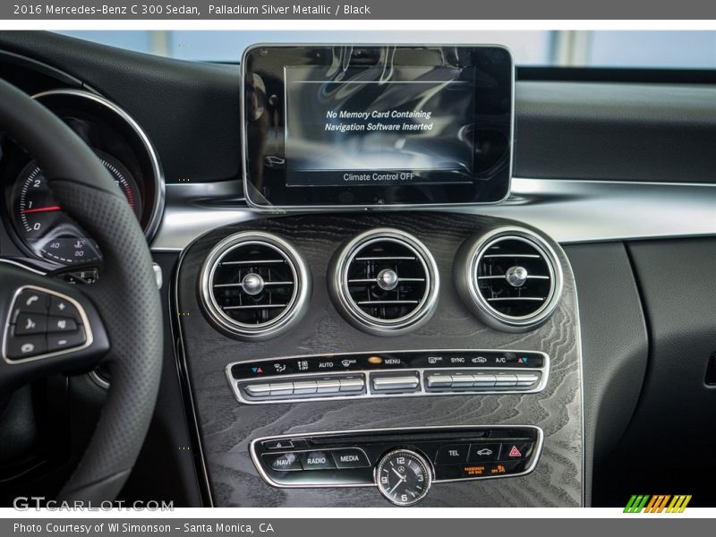 Palladium Silver Metallic / Black 2016 Mercedes-Benz C 300 Sedan