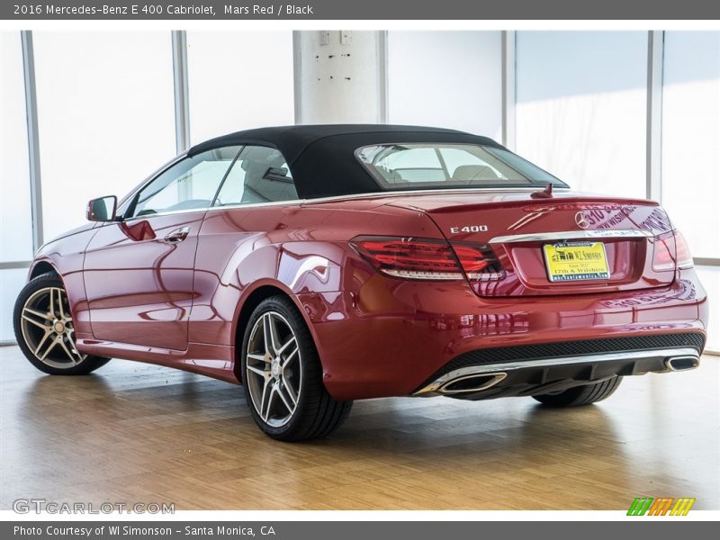 Mars Red / Black 2016 Mercedes-Benz E 400 Cabriolet