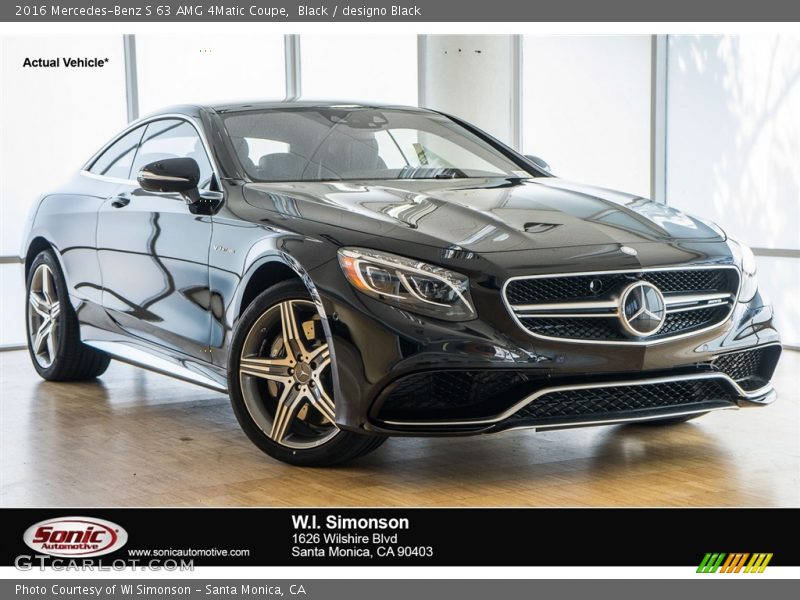 Black / designo Black 2016 Mercedes-Benz S 63 AMG 4Matic Coupe