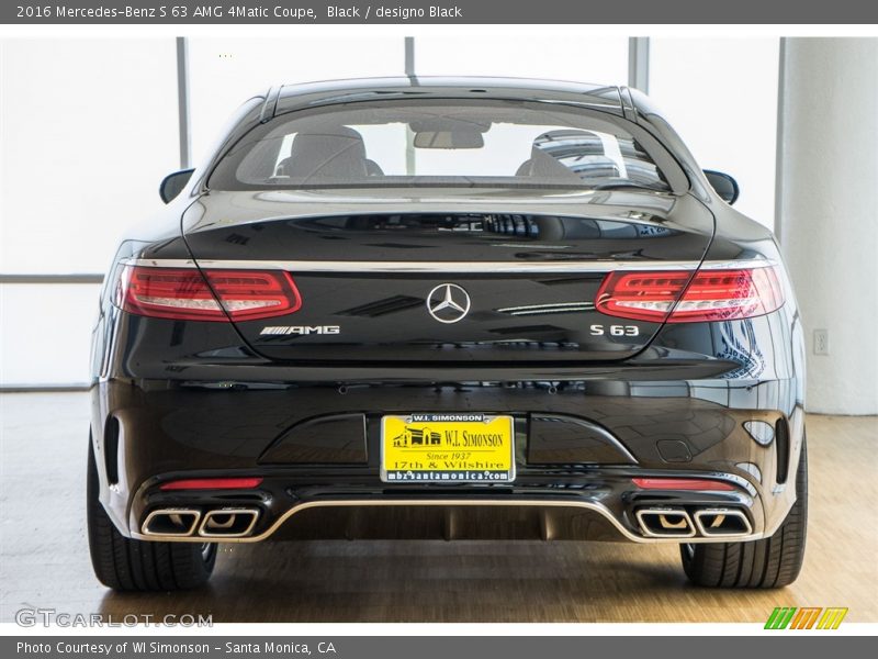 Black / designo Black 2016 Mercedes-Benz S 63 AMG 4Matic Coupe