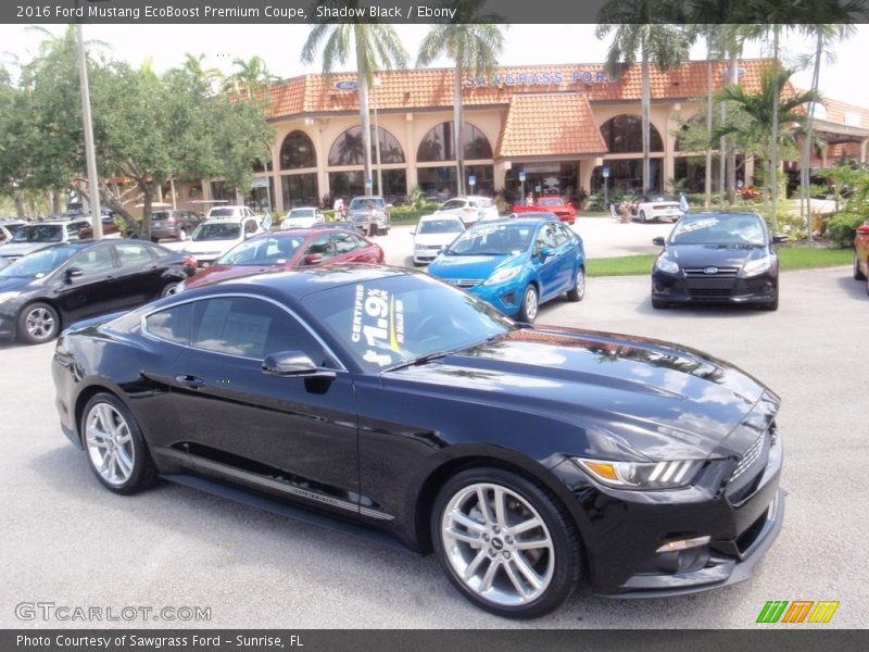 Shadow Black / Ebony 2016 Ford Mustang EcoBoost Premium Coupe