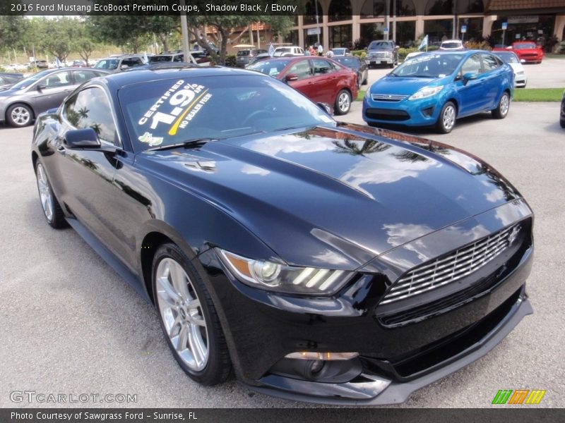 Shadow Black / Ebony 2016 Ford Mustang EcoBoost Premium Coupe