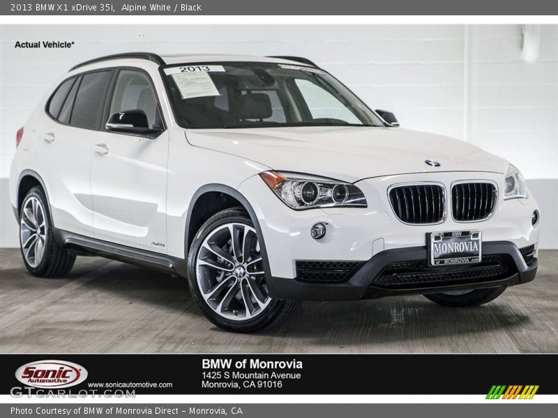 Alpine White / Black 2013 BMW X1 xDrive 35i