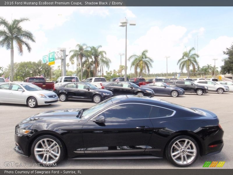 Shadow Black / Ebony 2016 Ford Mustang EcoBoost Premium Coupe