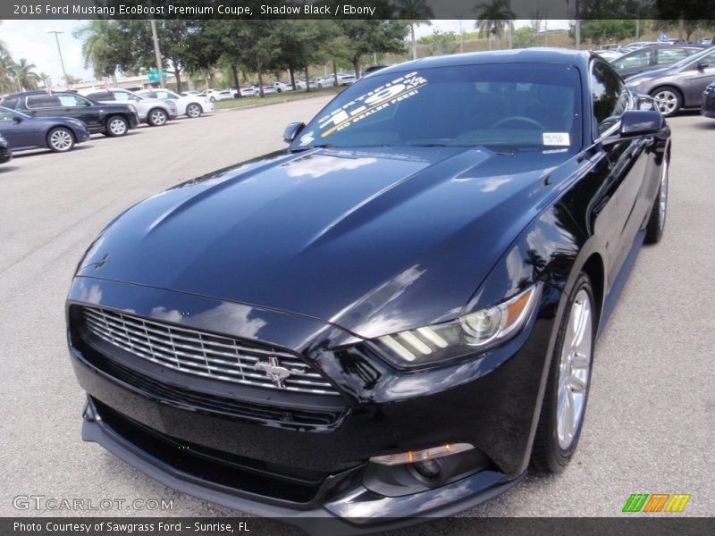 Shadow Black / Ebony 2016 Ford Mustang EcoBoost Premium Coupe