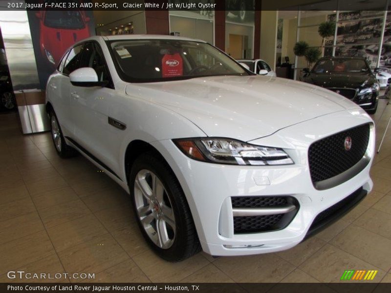 Glacier White / Jet w/Light Oyster 2017 Jaguar F-PACE 35t AWD R-Sport