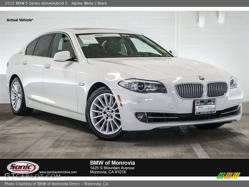 Alpine White / Black 2013 BMW 5 Series ActiveHybrid 5