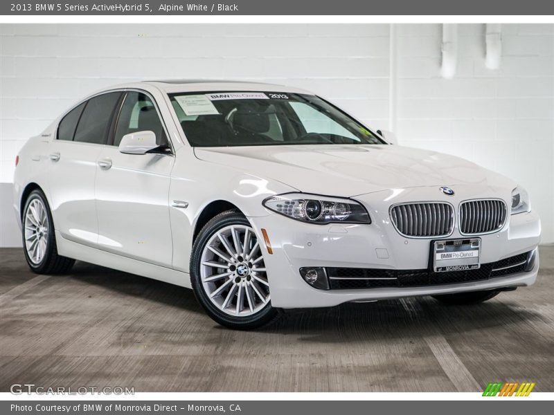 Alpine White / Black 2013 BMW 5 Series ActiveHybrid 5