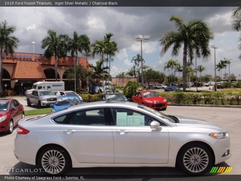 Ingot Silver Metallic / Charcoal Black 2016 Ford Fusion Titanium