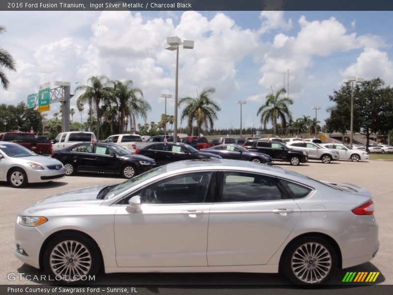 Ingot Silver Metallic / Charcoal Black 2016 Ford Fusion Titanium