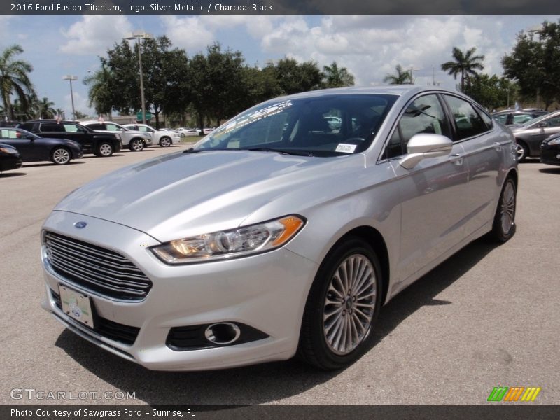 Ingot Silver Metallic / Charcoal Black 2016 Ford Fusion Titanium