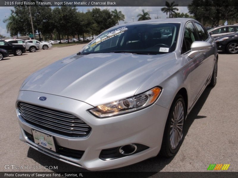 Ingot Silver Metallic / Charcoal Black 2016 Ford Fusion Titanium