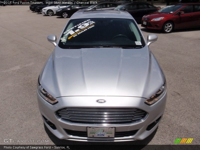 Ingot Silver Metallic / Charcoal Black 2016 Ford Fusion Titanium