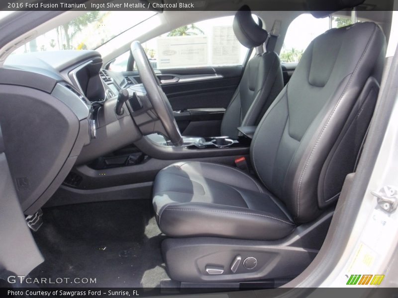 Ingot Silver Metallic / Charcoal Black 2016 Ford Fusion Titanium