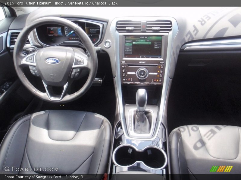 Ingot Silver Metallic / Charcoal Black 2016 Ford Fusion Titanium