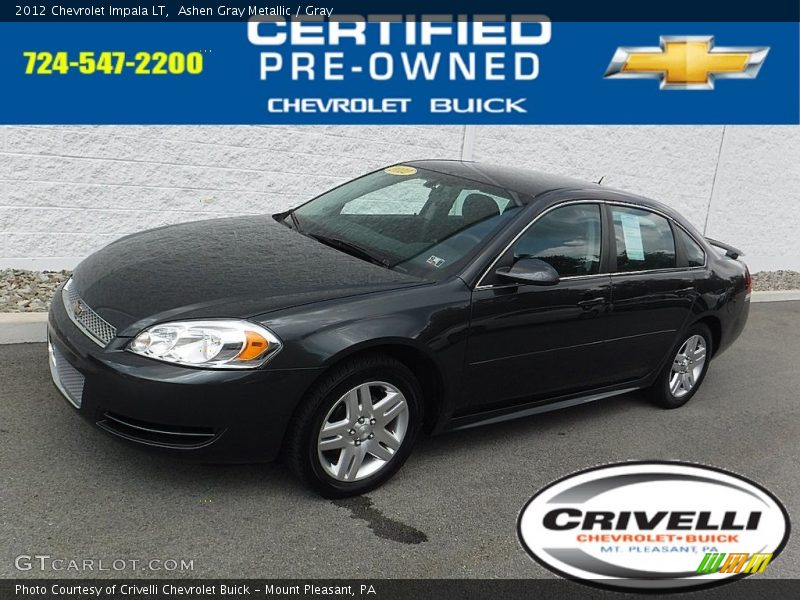 Ashen Gray Metallic / Gray 2012 Chevrolet Impala LT