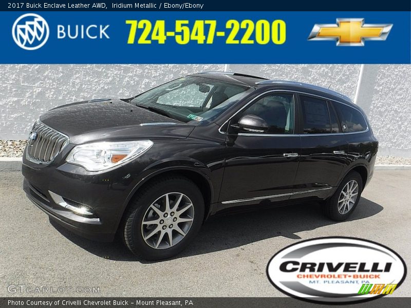 Iridium Metallic / Ebony/Ebony 2017 Buick Enclave Leather AWD