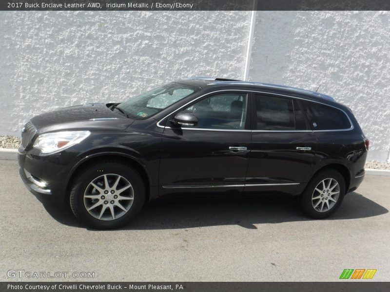 Iridium Metallic / Ebony/Ebony 2017 Buick Enclave Leather AWD