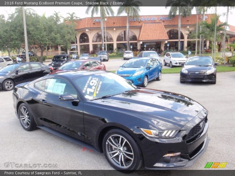 Shadow Black / Ebony 2016 Ford Mustang EcoBoost Premium Coupe