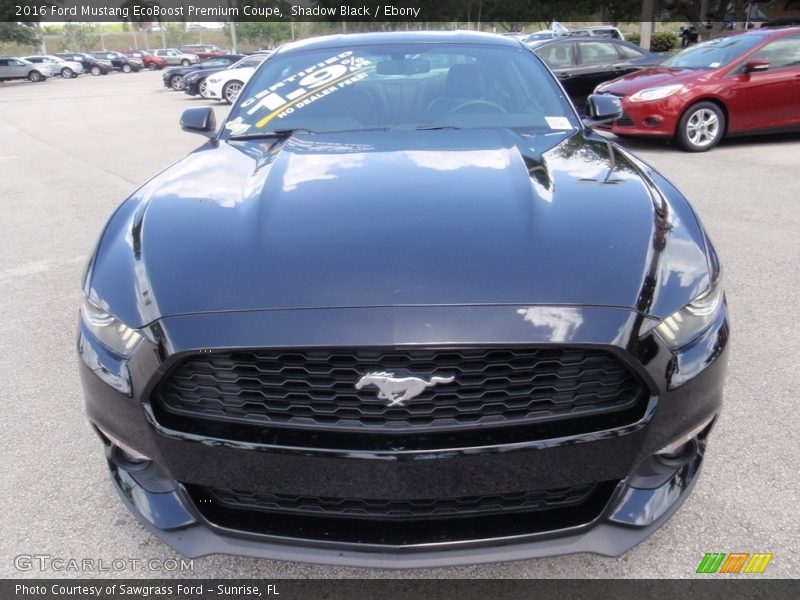 Shadow Black / Ebony 2016 Ford Mustang EcoBoost Premium Coupe