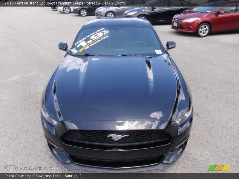 Shadow Black / Ebony 2016 Ford Mustang EcoBoost Premium Coupe