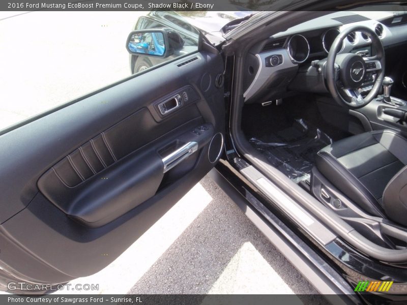 Shadow Black / Ebony 2016 Ford Mustang EcoBoost Premium Coupe