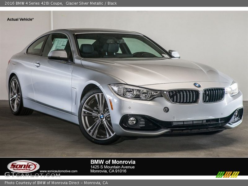 Glacier Silver Metallic / Black 2016 BMW 4 Series 428i Coupe